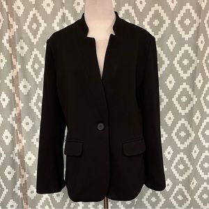 EUC Gibson Look Notch Pointe Knit Blazer size XL in black